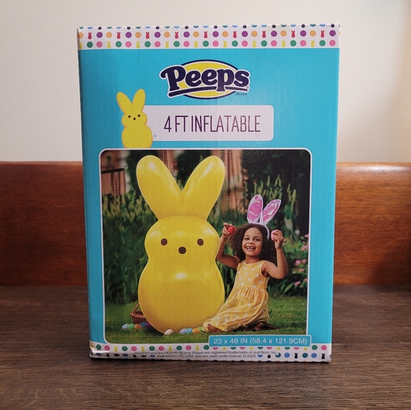 Peeps 4Ft Inflatable Yellow Bunny - Picture 1 of 4